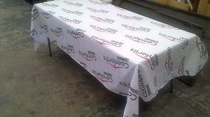 Printed Half Hanging Trestle Tablecloth