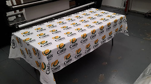 Printed Half Hanging Trestle Tablecloth